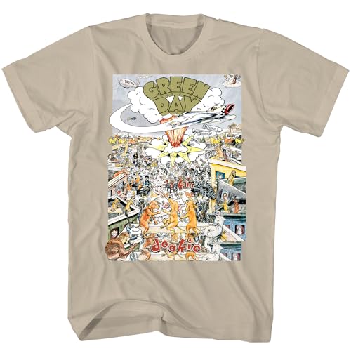 Green Day Men's Dookie Album Cover T-Shirt Sand Small | Officially